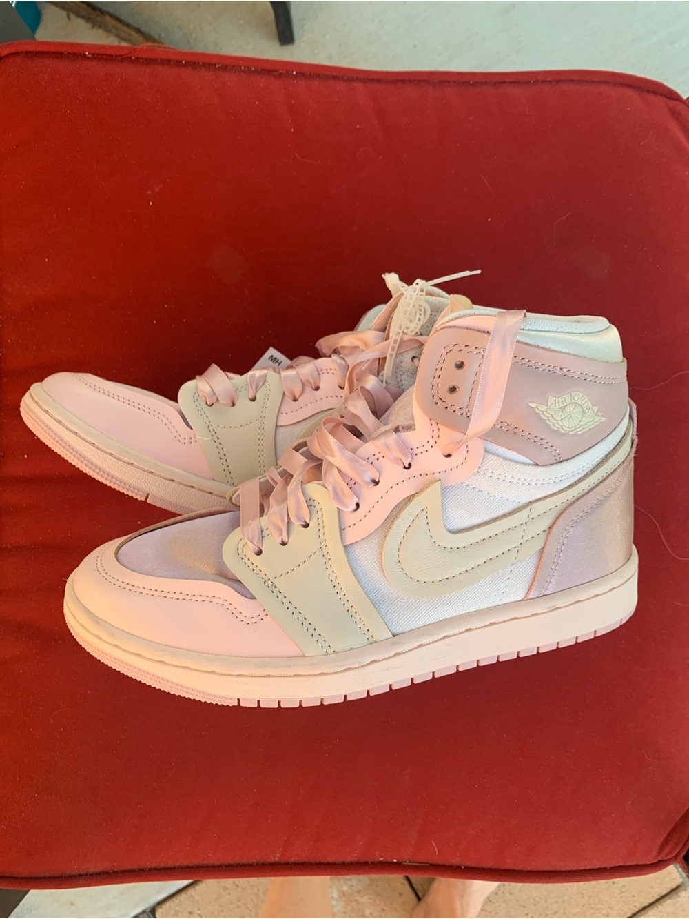 Jordan Air Jordan 1 High Women's Pink and Beige Sneakers NWOT
